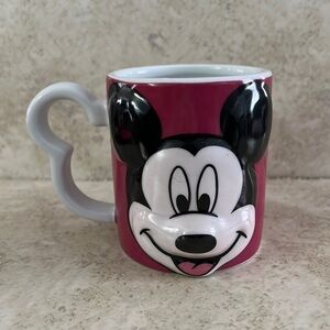 Vintage Disney Mickey Mouse 3D Mickey Ear Handle Coffee Mug